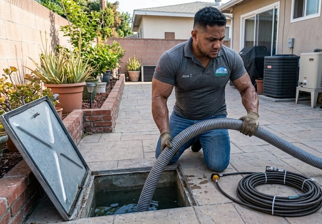 Servicio de Desazolves de Drenajes en la Colonia Juventino Rosas, Gustavo A Madero